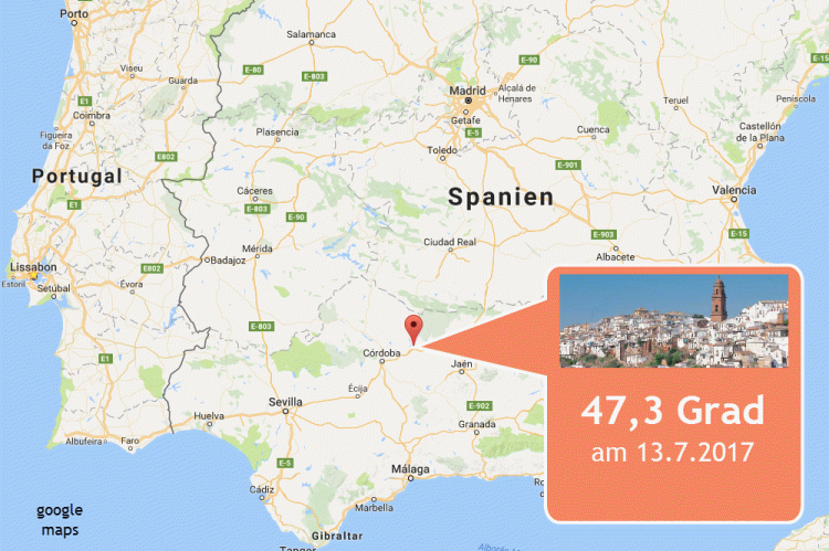 Temperaturrekord in Spanien
