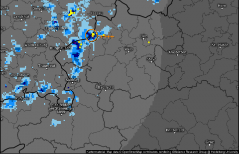 Gewitterkarte 15.5.2017